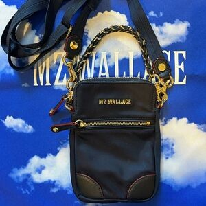 MZ Wallace Micro Tribeca Black Gold Accents